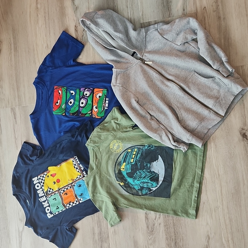 Carter's/Old Navy Boy's T Shirt and Zip Up Hoodie Bundle